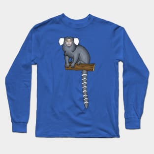 Common marmoset cartoon illustration Long Sleeve T-Shirt